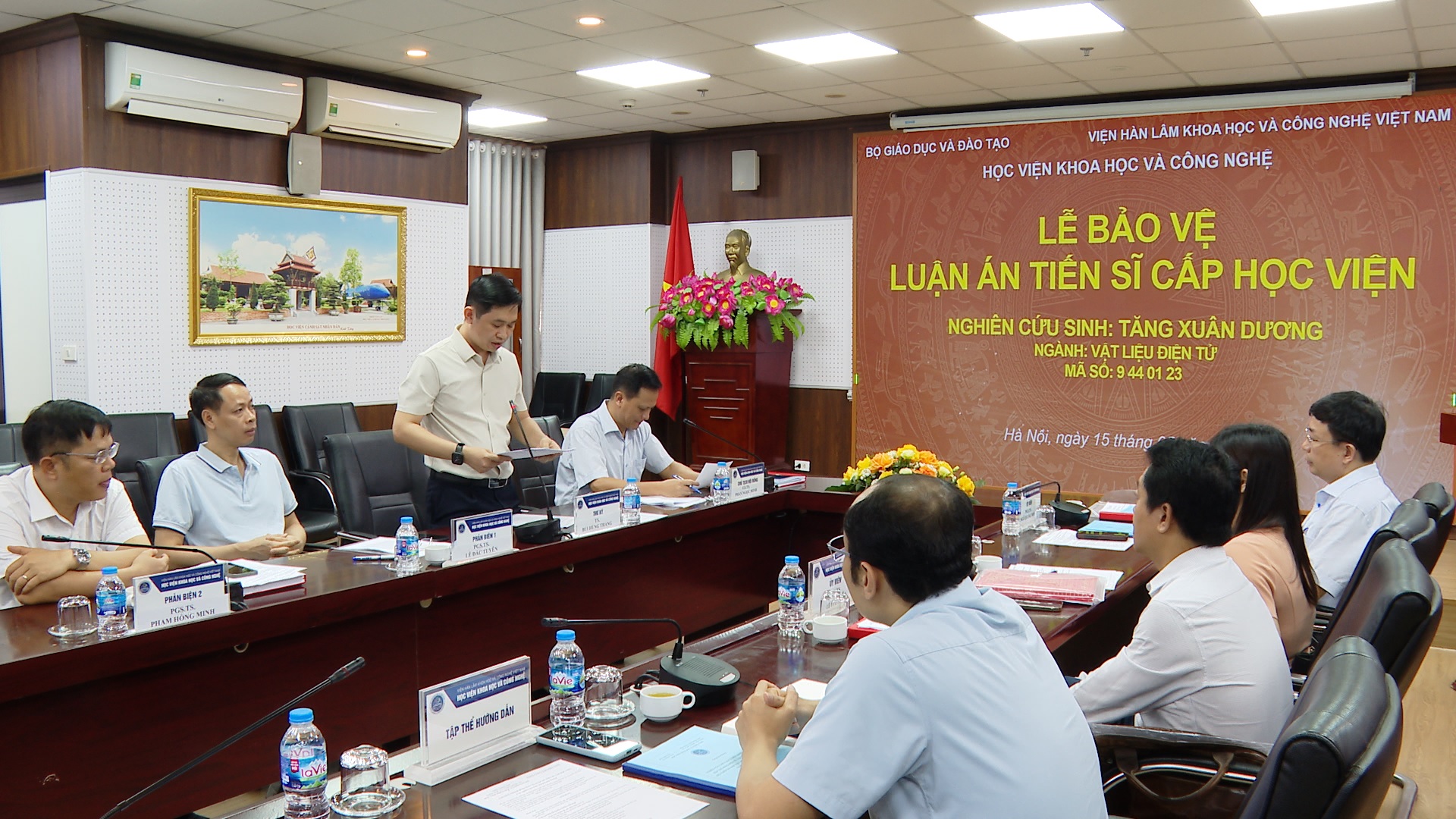Lễ bảo vệ luận án tiến sĩ cấp Học viện cho nghiên cứu sinh Tăng Xuân Dương